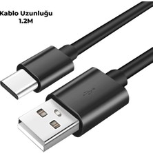 Philips 5A 45W Usba To Type-C Hızlı Şarj ve Data Kablosu 1.2m Siyah