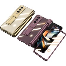 Fogy Samsung Galaxy Z Fold 4 Kılıf Kasa ve Ekran Koruyucu 360 Tam Koruma Kapak+Kalem Bölmeli