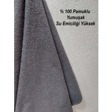 Mef Collection Berber Kuaför Havlusu Denizli Gri 50x90 cm 12'li