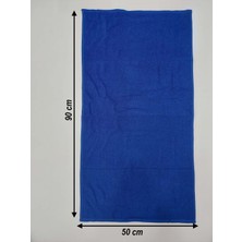 Mef Collection 12'li Royal Mavi Pamuklu Berber Havlusu Kuaför Havlusu - 50x90 cm - Su Çekici ve Dayanıklı