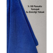 Mef Collection 12'li Royal Mavi Pamuklu Berber Havlusu Kuaför Havlusu - 50x90 cm - Su Çekici ve Dayanıklı