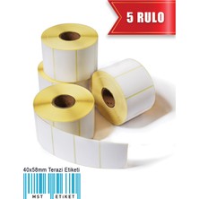 MST Etiket Terazi Etiketi 40 x 58 mm 500'lü Sarım 5 Rulo