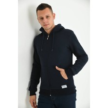 Moviment Lacivert Kapüşonlu ve Kanguru Cep Detaylı Sweatshirt