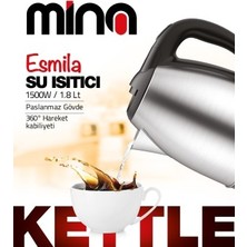 Mina Esmila Su Isıtıcı Çelik Kettle