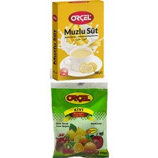 Orçel Muzlu Süt 200 gr + Kivi Aromalı İçecek Tozu 300 gr Oralet Çay