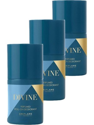 Oriflame Divine Roll-On Deodorant 50 ml 3 Adet Koltuk Altları için Pürüzsüz ve Yumuşak Hissiyat