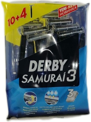 Derby Samurai 3 Tıraş Bıçağı 3 Bıçaklı 10 4 Promosyon Paket