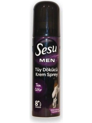 Sesu Men Tüy Dökücü Krem Sprey 150 ml Tüm Ciltler İçin Hızlı Etkili Kullanım