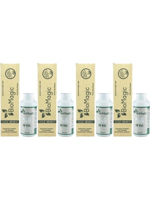 Biomagic Organik Amonyaksız Saç Boyası (Koyu Kumral Kızıl Bakır-66.43)+Oksidan (4 Adet)