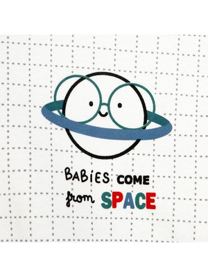 Aziz Bebe Uzay Desenli 2li Alt Üst Bebek Takımı 3 Ay -36 Ay Arası