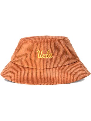 Ucla Carrie Kahve Bucket Kadife Nakışlı Unisex Şapka