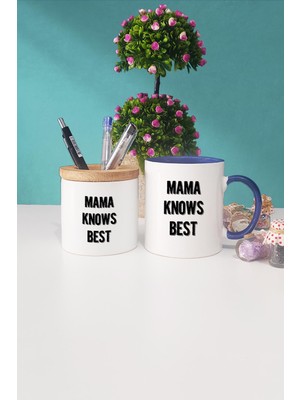 Hedizu Mama Knows Best Lacivert Kupa Bardak Kalemlik