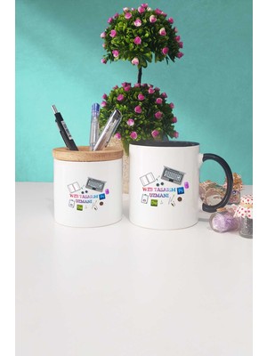 Hedizu Web Tasarım Uzmanı Hediye Siyah Kupa Bardak Kalemlik