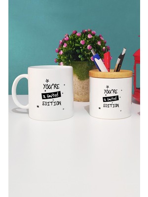 Hedizu You Are A Limited Edition Kupa Bardak Beyaz ve Kalemlik