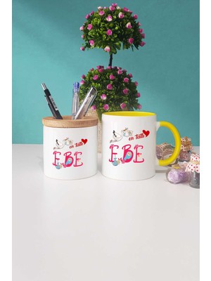 Hedizu En Tatlı Ebe Sarı Kupa Bardak Kalemlik