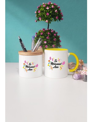 Hedizu En Mükemmel Anne Sarı Kupa Bardak Kalemlik