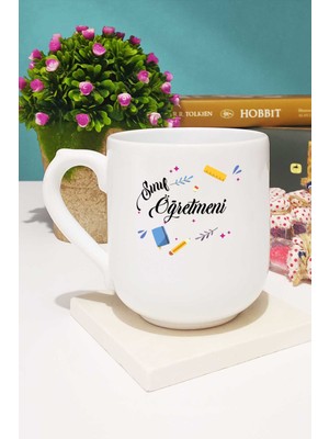 Hedizu Sınıf Öğretmeni Hediye Oval Kupa Bardak Kalemlik