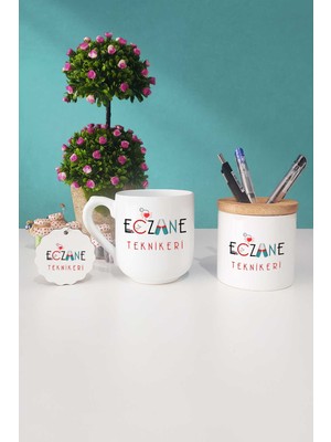 Hedizu Eczane Teknikeri Oval Kupa Bardak Kalemlik Anahtarlık