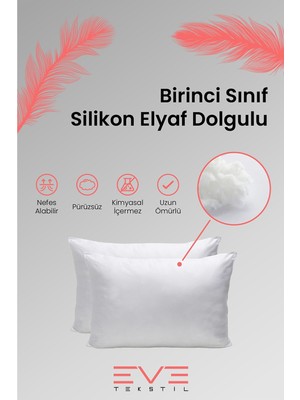 10 Adet Pollycotton Kılıflı Silikon Yastık 50 x 70 cm 900 gr