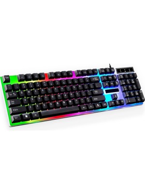 Concord C-59 Gökkuşağı Nefes Efektli Aydınlatma Gaming Oyuncu Klavye Q Tr