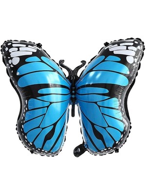 Rönesans Parti Mavi Kelebek Folyo Balon 70X53 cm