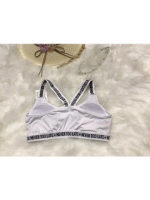 Deza Sporcu Beyaz  Bustiyer Sütyen