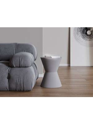 Echo Furniture Ediz Açık Platin Gri Sehpa