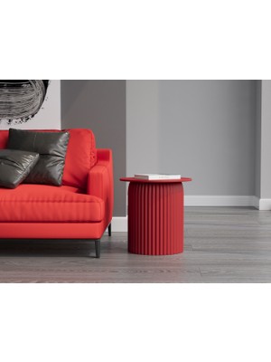 Echo Furniture Seton Rubin Kırmızı Sehpa 45 cm