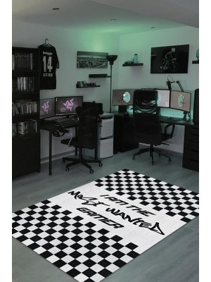 Homshtag Aranan Oyuncu Dokuma Tabanlı Yıkanabilir Kaymaz Gamer Halısı