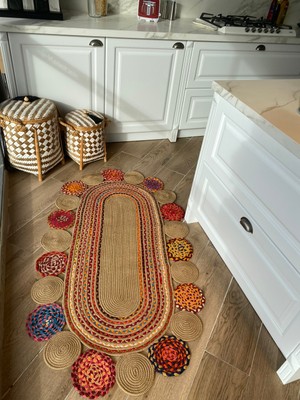 Halımax Milda Jüt Hasırlı Örgü Kilim 55 Jüt Halı