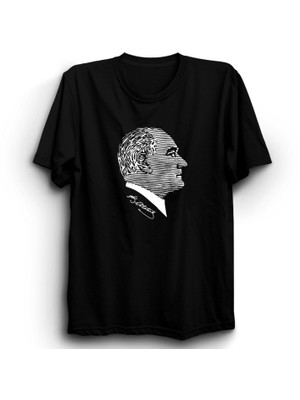 The Fame Box Mustafa Kemal Atatürk, Çizgili, Imza Tişört