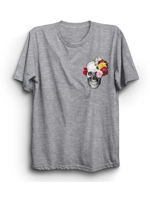 The Fame Box Skull And Rose, Kurukafa Logo Tişört