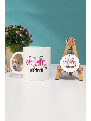 Hedizu Özel Eğitim Öğretmeni Hediye Kupa Bardak ve Anahtarlık