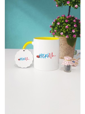 Hedizu Doktora Hediye Hekim Sarı Kupa Bardak Anahtarlık