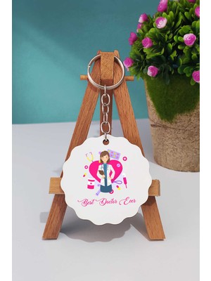 Hedizu Best Doctor Ever Kadın Doktora Hediye Anahtarlık