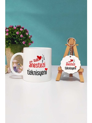 Hedizu En Tatlı Anestezi Teknisyeni Kupa Bardak ve Anahtarlık