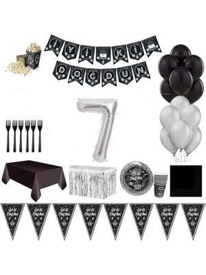 Çıtı Pıtı Store Lüks Gümüş Siyah 7 Yaş Konsept