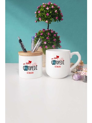 Hedizu En Tatlı  Uzmanı Hediye Oval Kupa Bardak Kalemlik