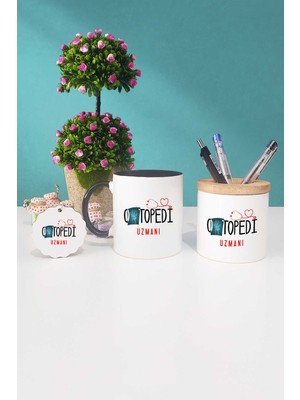 Hedizu  Uzmanı Hediye Siyah Kupa Bardak Kalemlik Anahtarlık