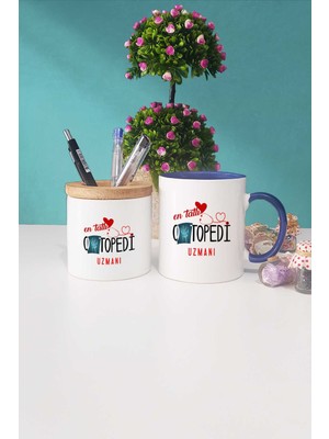 Hedizu En Tatlı  Uzmanı Hediye Lacivert Kupa Bardak Kalemlik