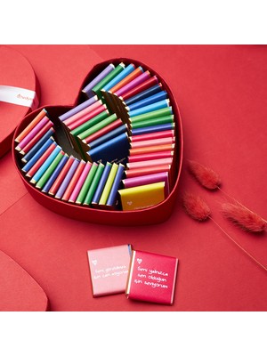 Hediye Sepeti Hediyesepeti Sevgili Hediyesi 48 Adet Sevgi Mesajlı Çikolata