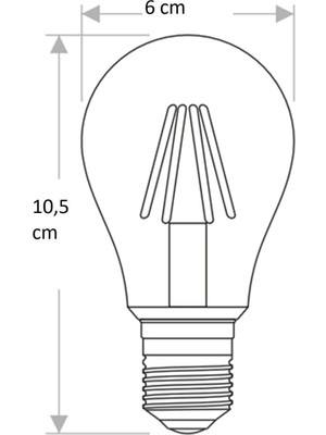 CT-4285 4W E27 Amber Rustik LED Ampul (6ADET)