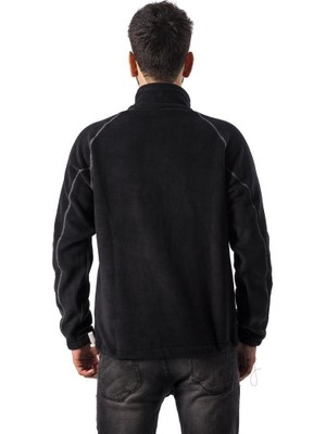 Freecamp Man Full Zipper Fleece-Siyah-Kırmızı