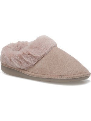 Polaris Pudra Kadın Ev Ayakkabısı Düz Taban Tekstil Malzemeden Konforlu Kullanım İçin Tasarlandı