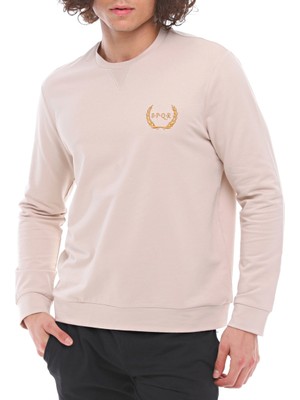 Spqr Sweatshirt Saturn Bej