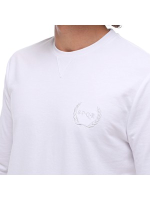 Spqr Sweatshirt Saturn Beyaz