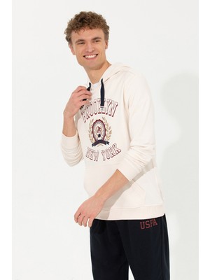 U.S. Polo Assn. Erkek Ekru Sweatshirt 50253013-VR019