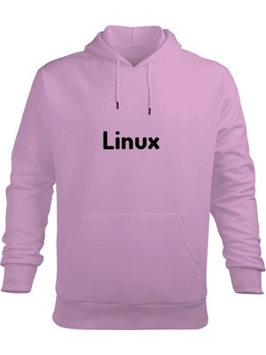 Tisho Linux Temalı Erkek Kapüşonlu Hoodie Sweatshirt