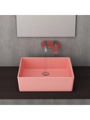 Bocchi Milano Çanak Lavabo 50 Cm Mat Somon 1215-032-0125