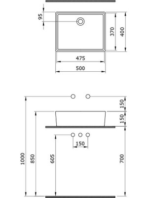 Bocchi Milano Çanak Lavabo 50 Cm Mat Somon 1215-032-0125